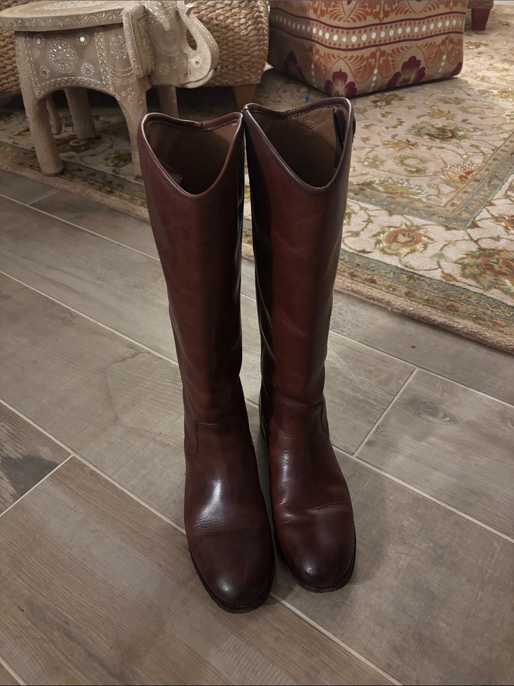 Frye Melissa Button Boots in Redwood